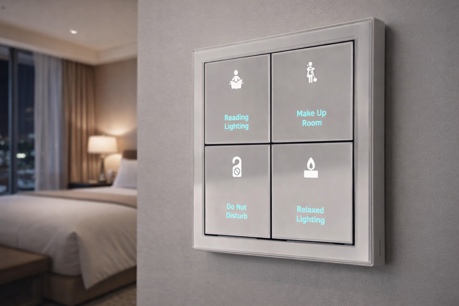 Philips Dynalite keypad installed in luxury villa Dubai