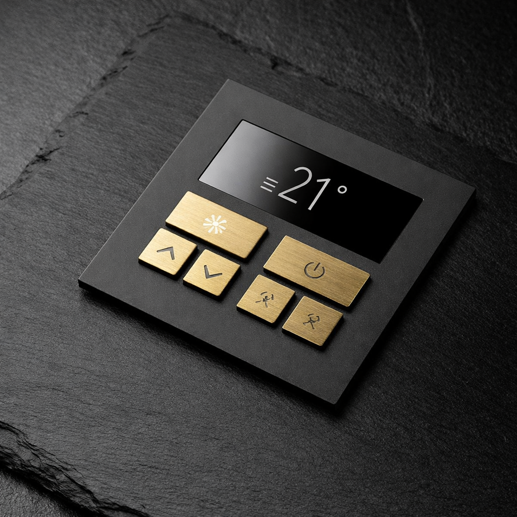 KNX scene control for lights curtains and climate